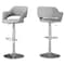 Monarch Specialties Bar Stool, Swivel, Bar Height, Adjustable, Metal, Fabric, Grey, Chrome, Contemporary, Modern I 2363 - alternate 1